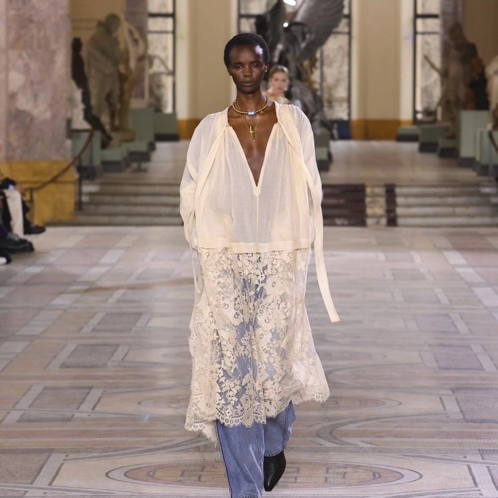 Zimmermann Runway l Cream Lace Dress